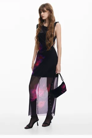 Desigual Abito trasparente a fiori