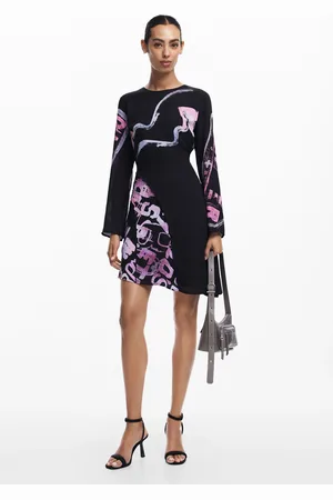 Desigual Abito corto asimmetrico con lettere
