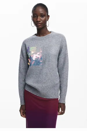Desigual Maglione grigio a scaglie