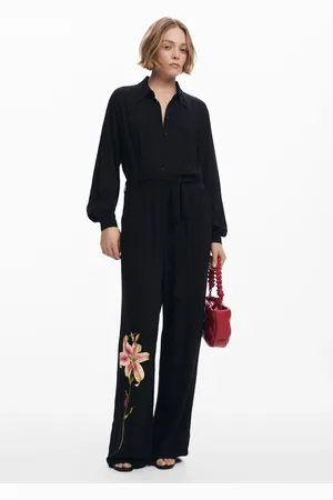 Desigual Tuta con cintura orchidea