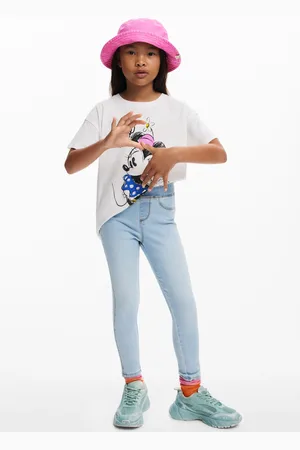 Desigual Leggins in denim con logo