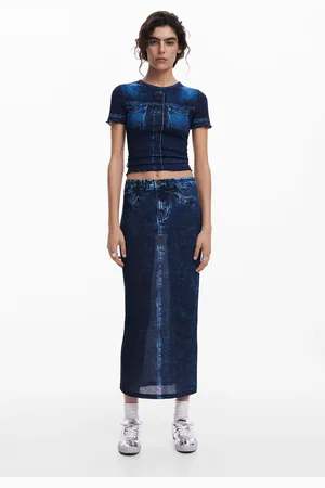 Desigual Gonna effetto denim