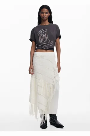 Desigual Gonna in maglia con frange