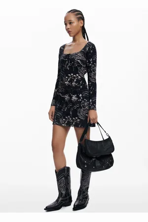 Desigual Abito corto con scollo quadrato