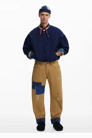 Desigual Pantaloni con toppe e risvolto