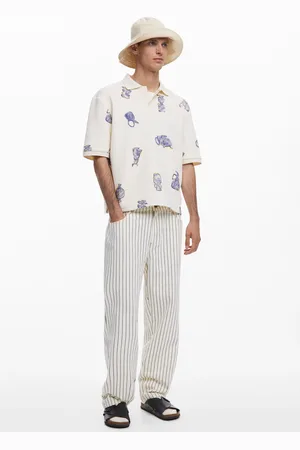 Desigual Pantaloni a righe verticali