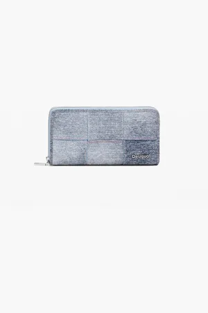 Desigual Portamonete effetto denim intrecciato