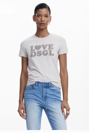 Desigual T-shirt semplice con testo