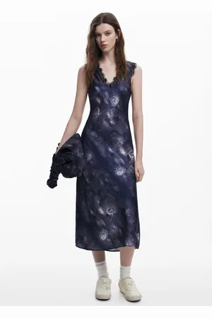 Desigual Vestito floreale satinato Collina Strada