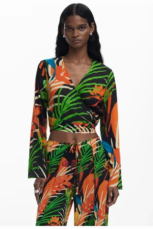 Desigual Top incrociato tropicale