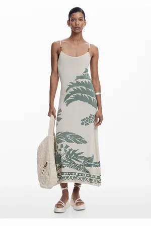 Desigual Abito con texture a palme