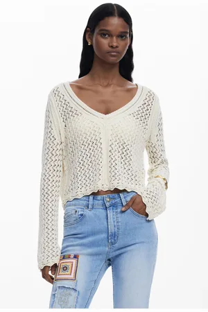 Desigual Maglione cropped traforato