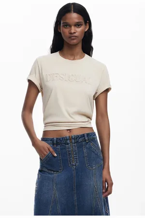 Desigual Maglietta con logo borchie