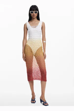 Desigual Vestito midi rosso sfumato
