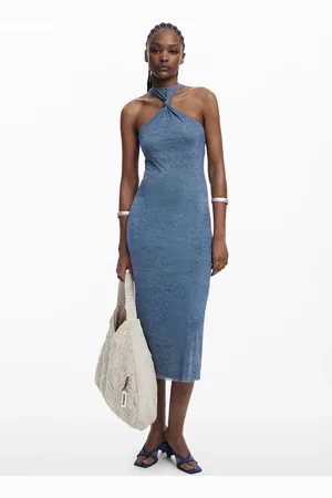 Desigual Vestito midi aderente con nodo