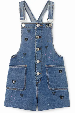 Desigual Salopette corta denim Mickey Mouse