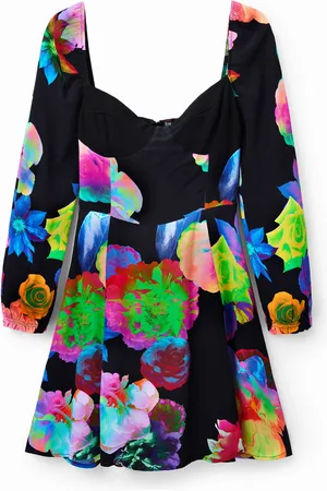 Desigual Abito corto svasato fiori