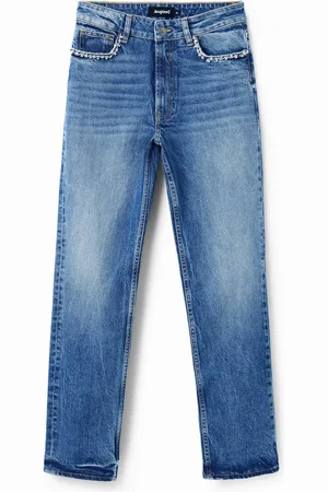 Desigual Jeans dritti dettaglio strass
