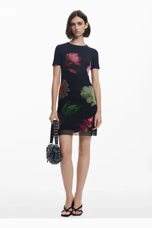 Desigual Abito corto combinato a fiori