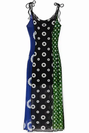 Desigual Abito midi sottoveste geometrico