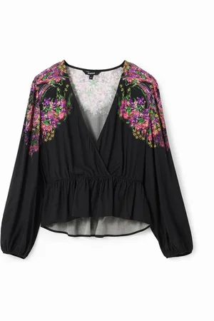 Desigual Blusa incrociata floreale digitale