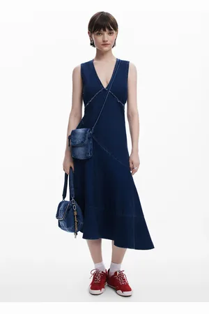 Desigual Abito midi di jeans asimmetrico