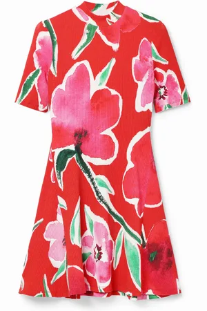 Desigual Abito corto pieghe fiori