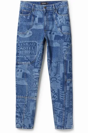 Desigual Pantaloni Carrot stampa laser