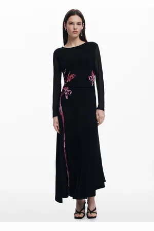 Desigual Abito lungo asimmetrico giglio