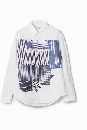 Desigual Camicia patchwork ikat