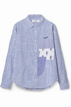 Desigual Camicia patchwork righe