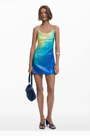 Desigual Abito corto con spalline incrociate