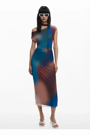 Desigual Abito drappeggiato con scollo irregolare