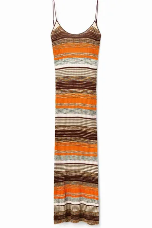 Desigual Abito midi costine rigate