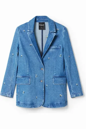 Desigual Blazer denim piccoli fiori
