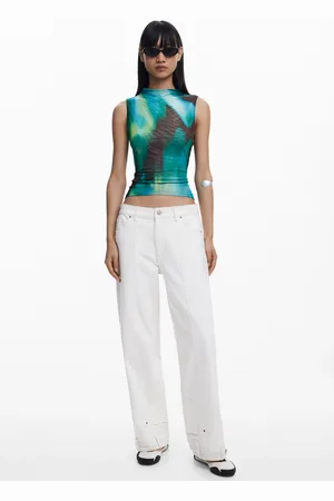 Desigual Maglietta in tulle sfumato