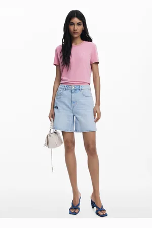 Desigual Bermuda di jeans con fiore