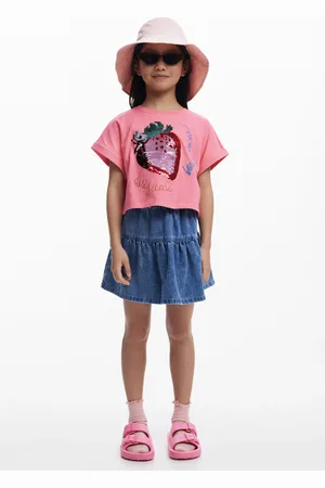 Desigual Minigonna di jeans ciliegie