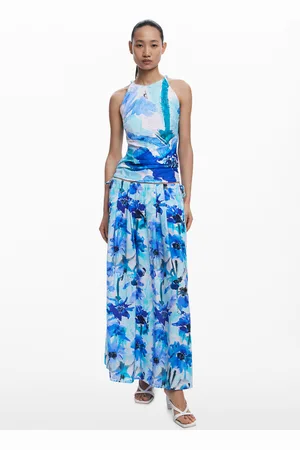 Desigual Gonna midi svasata a fiori