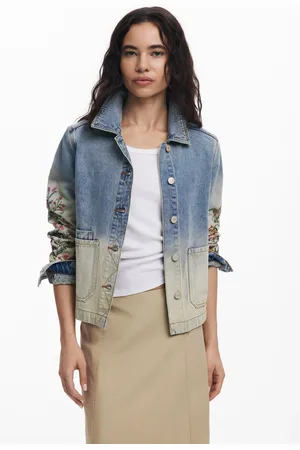 Desigual Giacca di jeans con fiori