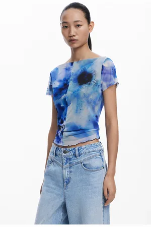 Desigual Maglietta in tulle a coste