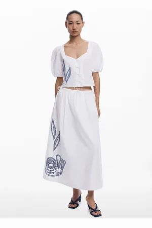 Desigual Gonna midi ricamata