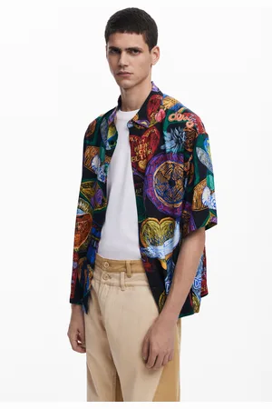 Desigual Camicia a maniche corte con frutta