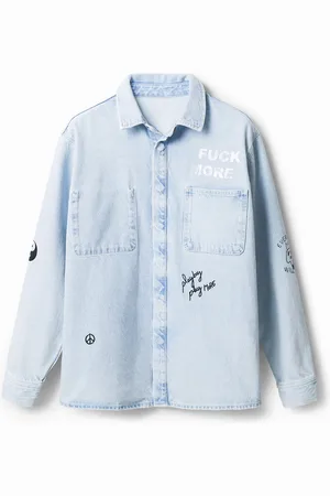 Desigual Sovracamicia stampa denim
