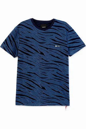 Desigual Maglietta animal print blu