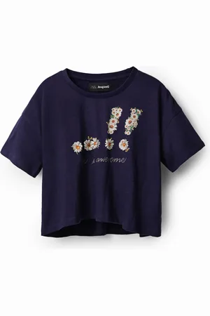 Desigual Maglietta cropped margherite