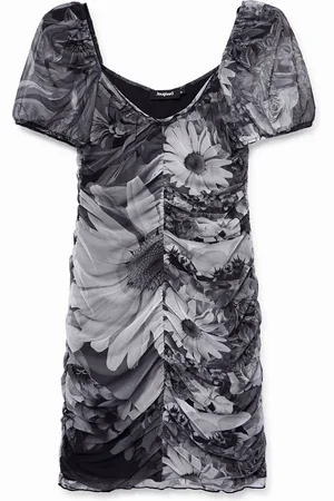Desigual Vestito ruching floreale