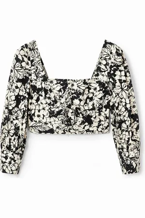 Desigual Blusa corta corsetto floreale