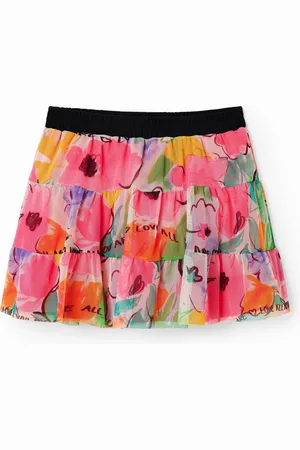 Desigual Minigonna tulle floreale