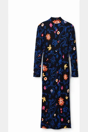 Desigual Abito midi floreale slim fit